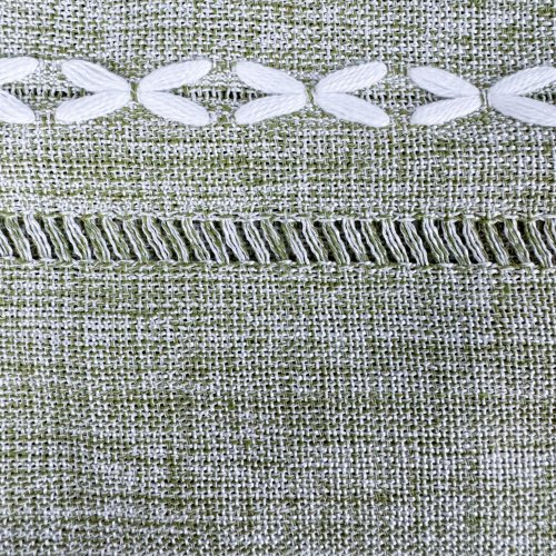 Nappe tissé à la main, 140cm x 180 cm  sauge