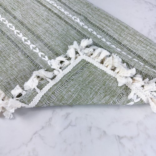 Nappe tissé à la main, 140cm x 180 cm  sauge