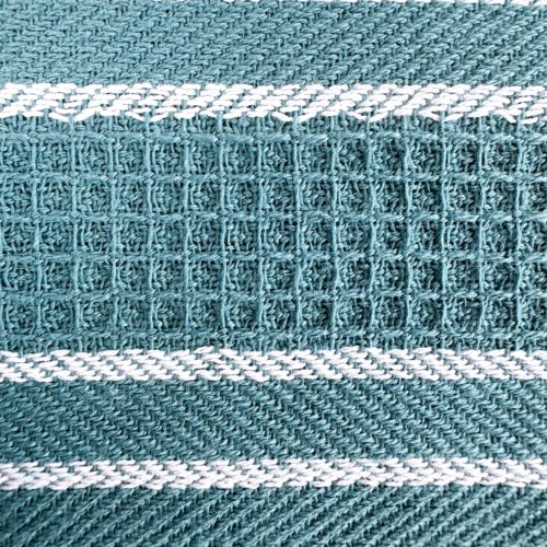 Linge à vaisselle tissé à la main, vert lignée