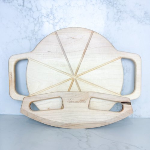 Ensemble planche et couteau à pizza
