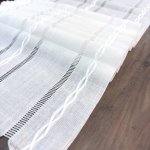 Chemin de table coton blanc