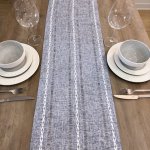 Chemin de table coton bleu