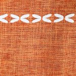 Nappe tissé à la main en lin, orangé