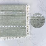 Nappe tissé à la main, 140cm x 180 cm  sauge